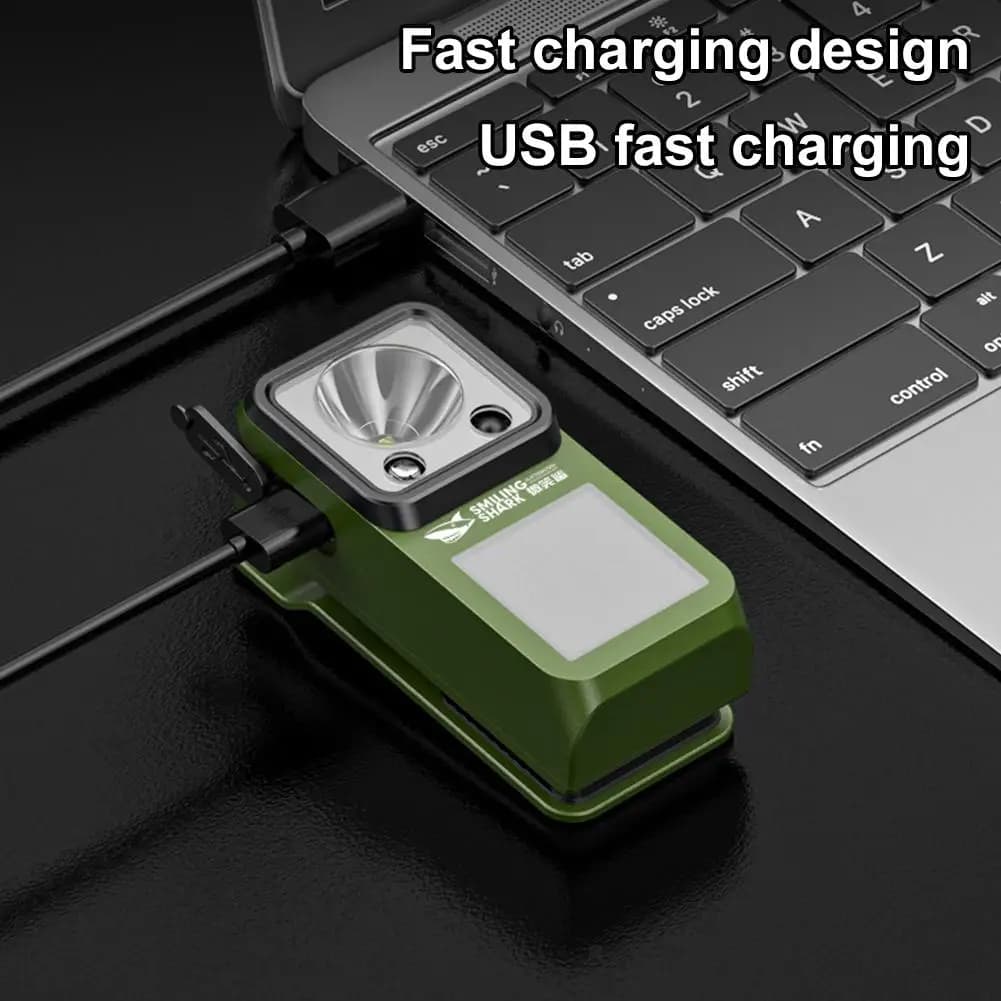 كشاف LED بمشبك مغناطيسي، إضاءة طويلة الأمد، مصباح طوارئ قابل لإعادة الشحن، مثالي للتخييم والمشي في الهواء الطلق - 2