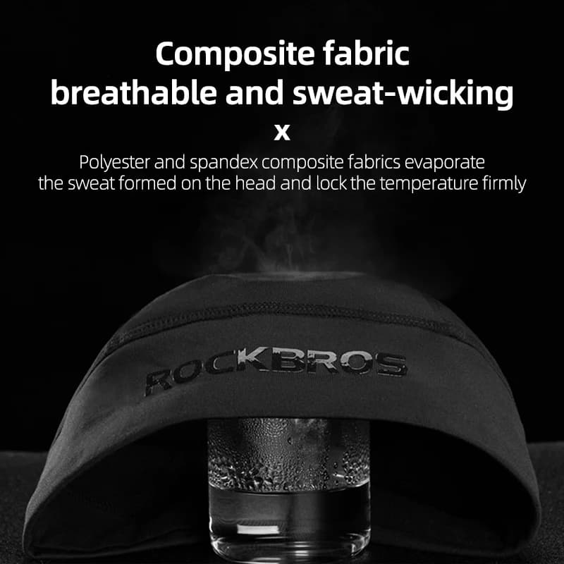 قبعات دراجات شتوية دافئة من ROCKBROS، قبعات دراجات حرارية من الصوف، مقاومة للرياح، قبعات تزلج وتنزه وركوب دراجات جبلية وطرق - 6