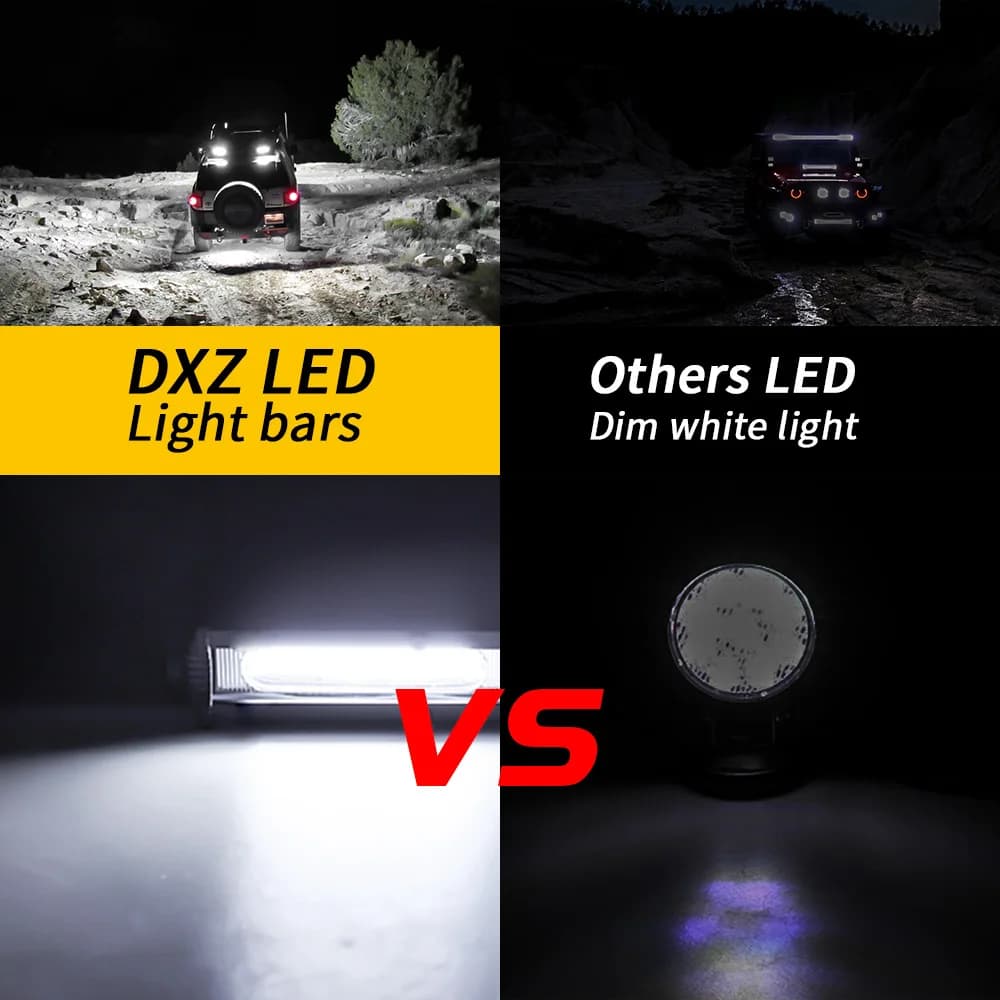 LED Car Work Light Bar COB Spotlight Offroad 12V 24V 6000K LED Headlight Off-road SUV Waterproof Engineering Headlamp Driving - 3