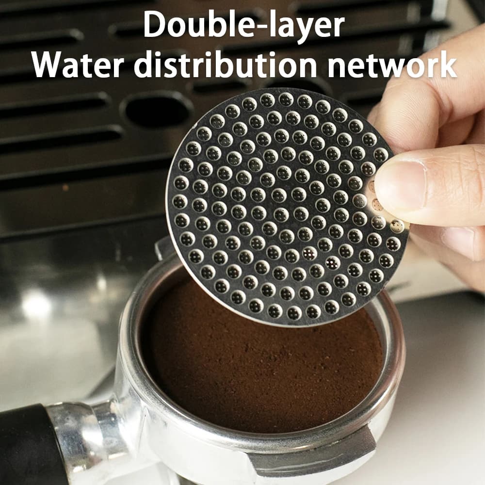 304 stainless steel double-layer filter screen suitable for coffee machine handle powder bowl 51/53/58mm - 5