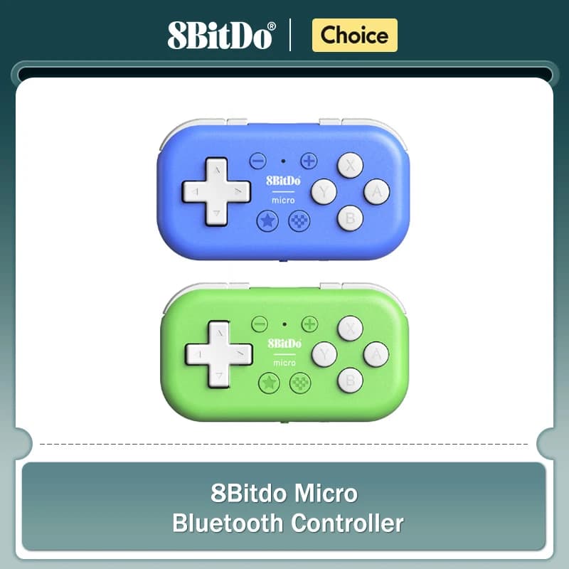 8Bitdo يد تحكم بلوتوث صغيرة الحجم مصغرة للتبديل وأندرويد وRaspberry Pi، تدعم وضع لوحة المفاتيح