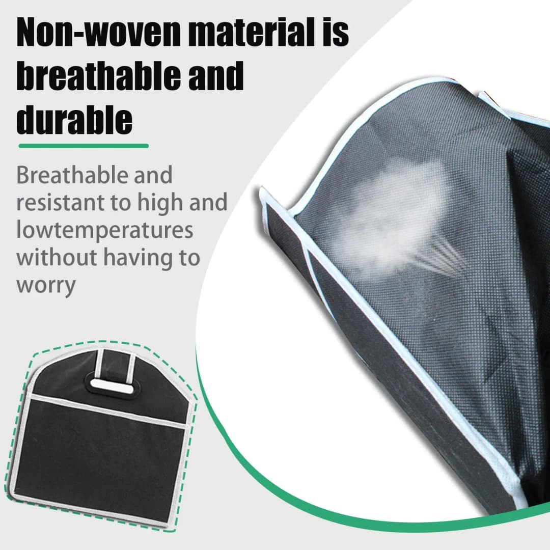 1pc Universal Car Trunk Organizer Portable Foldable Waterproof Auto Storage Bag With 3 Compartments For SUV Truck Van Sedan ﻿ - 5