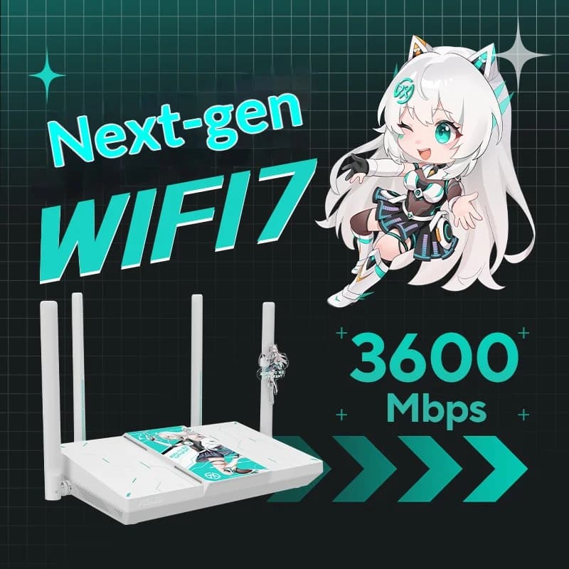 راوتر ASUS RT-BE57 TUF Gaming WiFi7 بمنفذ 2.5G وتسريع لاسلكي للألعاب ومتوافق مع AiMesh وBE3600 وراوتر واي فاي 7 و5G - 2
