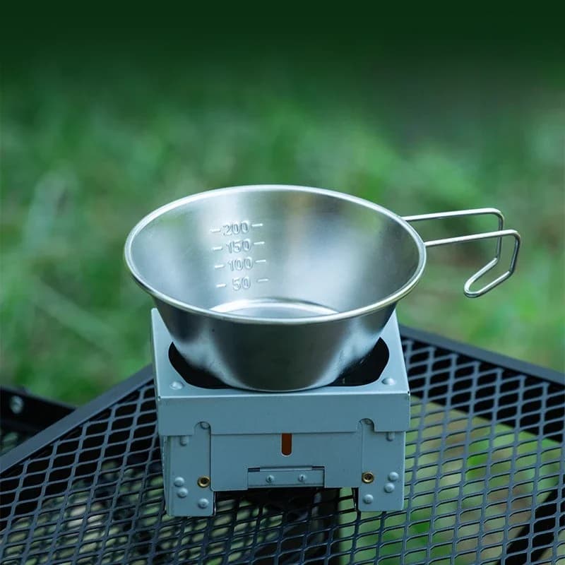 1 Mini Cooker Burner Portable Camping Equipment Windproof Folding Alcohol Card Stove Cookware Grill Picnic EDC Outdoor Mini Tool - 3