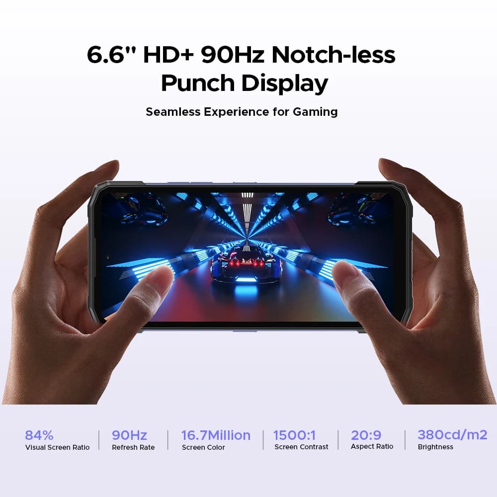 الإصدار العالمي DOOGEE Blade20 هاتف متين Gemini AI بطارية 10300mAh شاشة 6.6'' HD+ ذاكرة 4GB 128GB نظام أندرويد 15 هاتف ذكي NFC - 4
