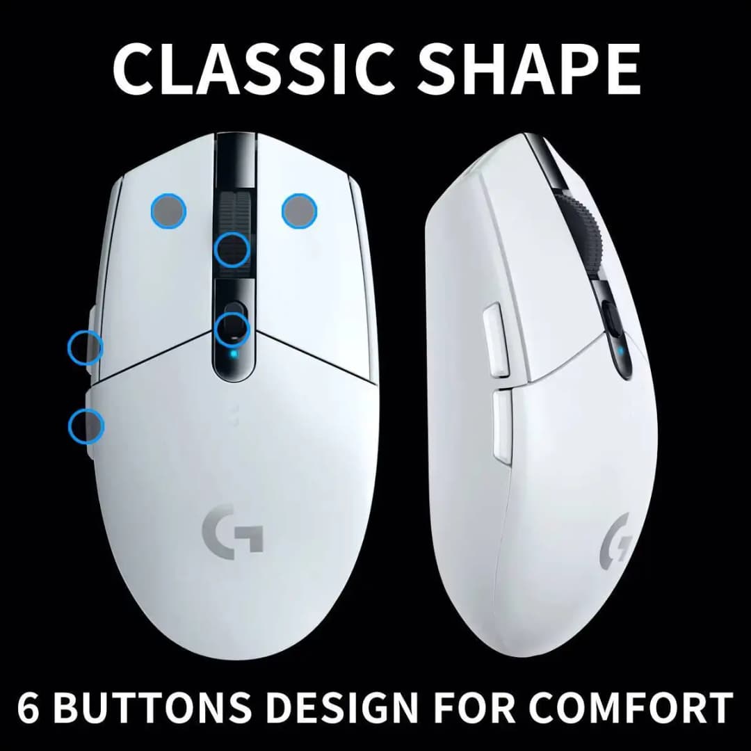 ماوس الألعاب اللاسلكي Logitech G304/G305 LIGHTSPEED 12000 DPI مستشعر HERO زمن وصول 1ms بطارية 250 ساعة توافق مع أجهزة متعددة - 4