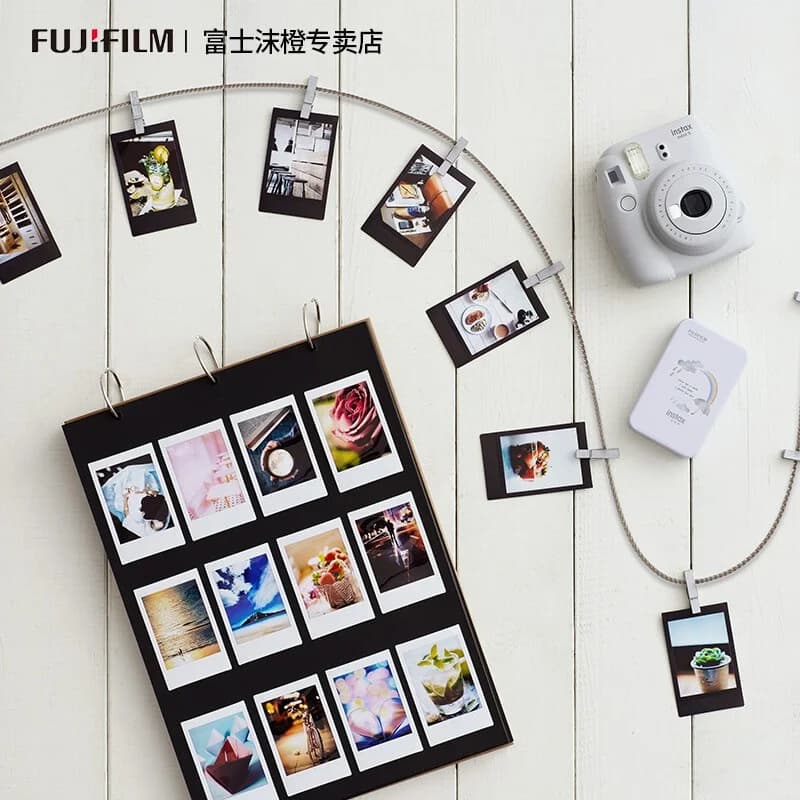 فيلم Fujifilm Instax Mini بلون حافة بيضاء، 10/100 ورقة، لكاميرا FUJI الفورية Mini 11 وMini 9 و8 و7s و70 + ملصقات مجانية - 4