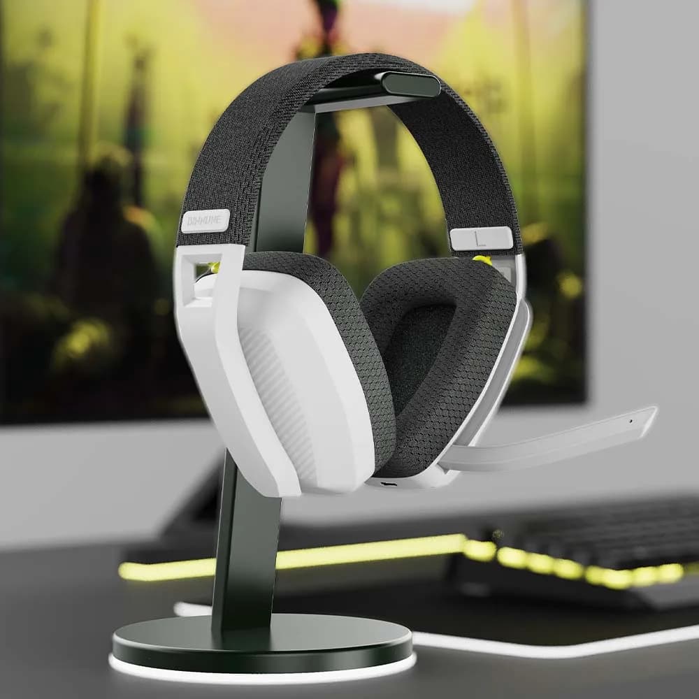 سماعة ألعاب لاسلكية BINNUNE 2.4 جيجا هرتز مع ميكروفون لجهاز PS5 PS4 PC Mac Playstation سماعة ألعاب بلوتوث مع ميكروفون