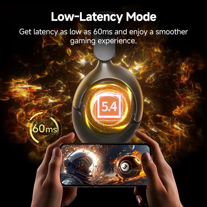 سماعة رأس لاسلكية QCY H3 Pro ANC مع إلغاء الضوضاء حتى 50dB وصوت عالي الدقة ثلاثي الأبعاد مع تقنية LDAC وبلوتوث 5.4 - 6