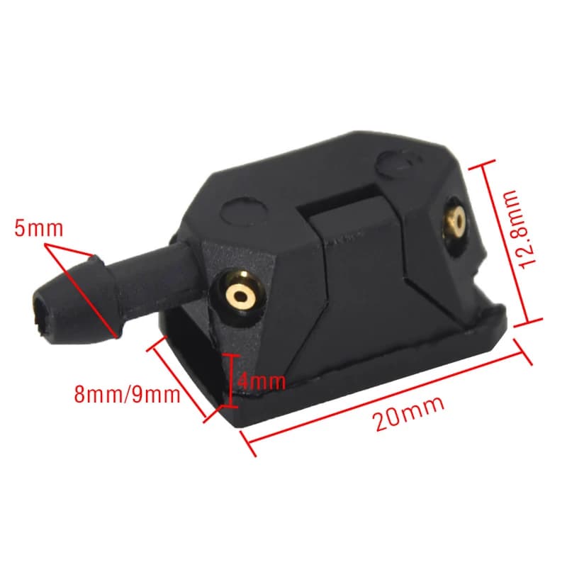 Car Windshield Wiper Blade Washer Spray Nozzle Adjustable 4-Way Spout Upgrade Installed on 8mm / 9mm Arm Car Accessories - 5