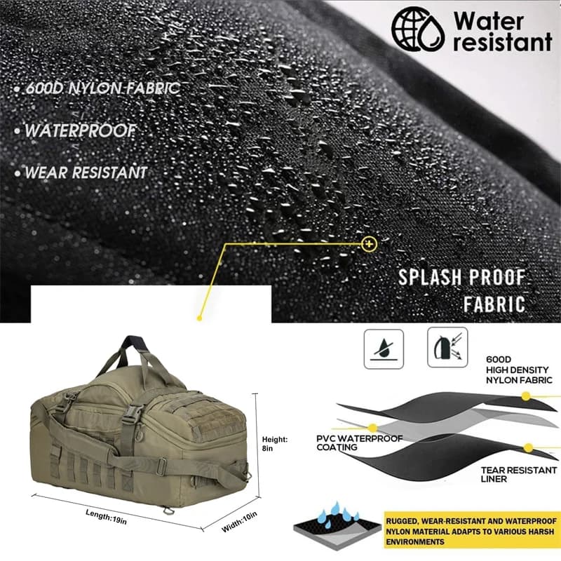 حقيبة سفر كبيرة 30 لتر 45 لتر 80 لتر حقيبة ظهر تكتيكية للتخييم في الهواء الطلق حقائب ظهر مول للرجال حقيبة ظهر للسفر والتنزه - 4