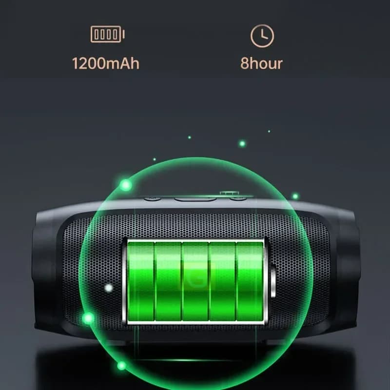 Portable Subwoofer Bluetooth Speakers Outdoor Stereo Surround Waterproof Loudspeaker Wireless Sound Box Support FM Radio TF Card - 5