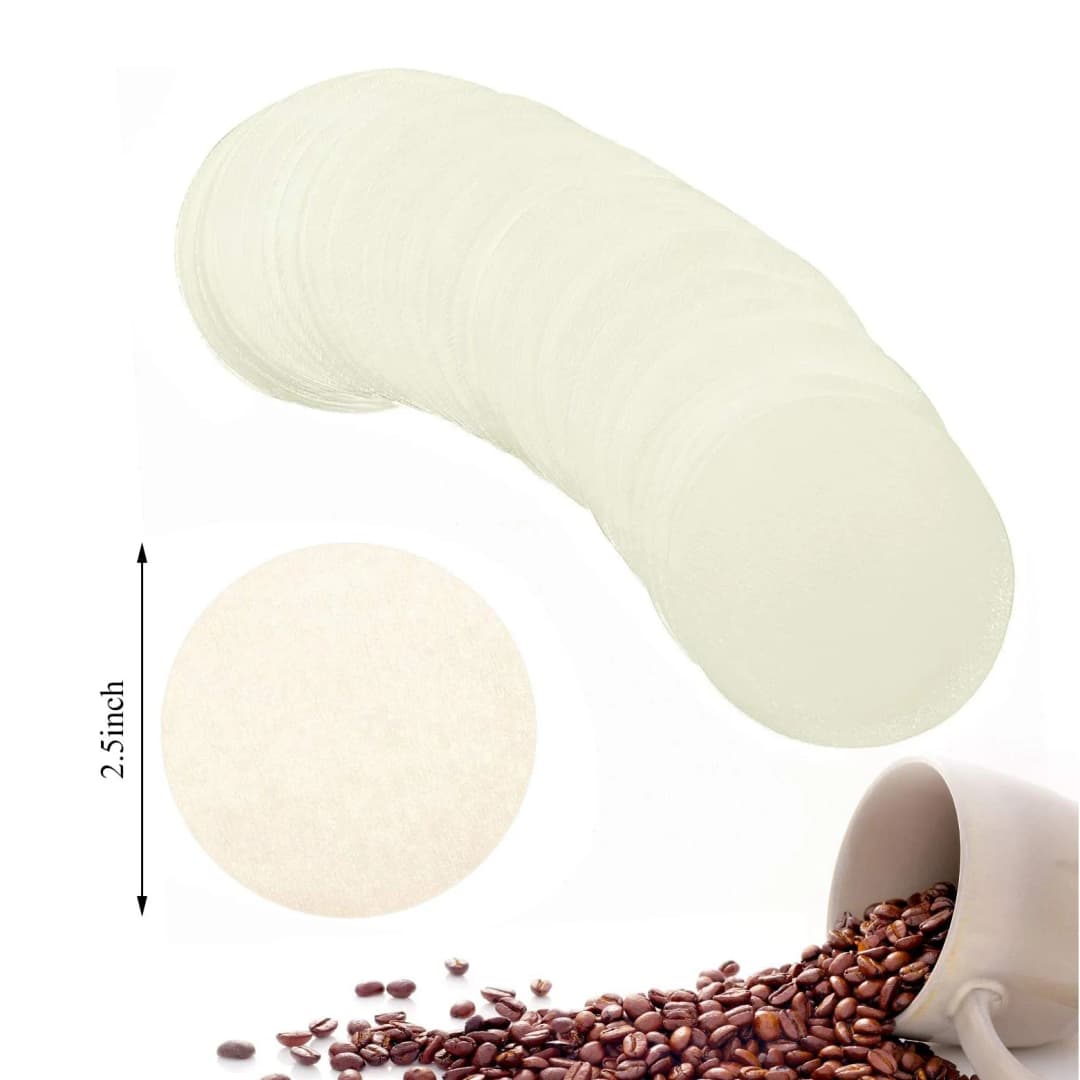 500 قطعة فلاتر ورقية مستديرة استبدال فلاتر صانع القهوة يمكن التخلص منها ل Aerobie Aeropress صانعي القهوة والإسبريسو - 3