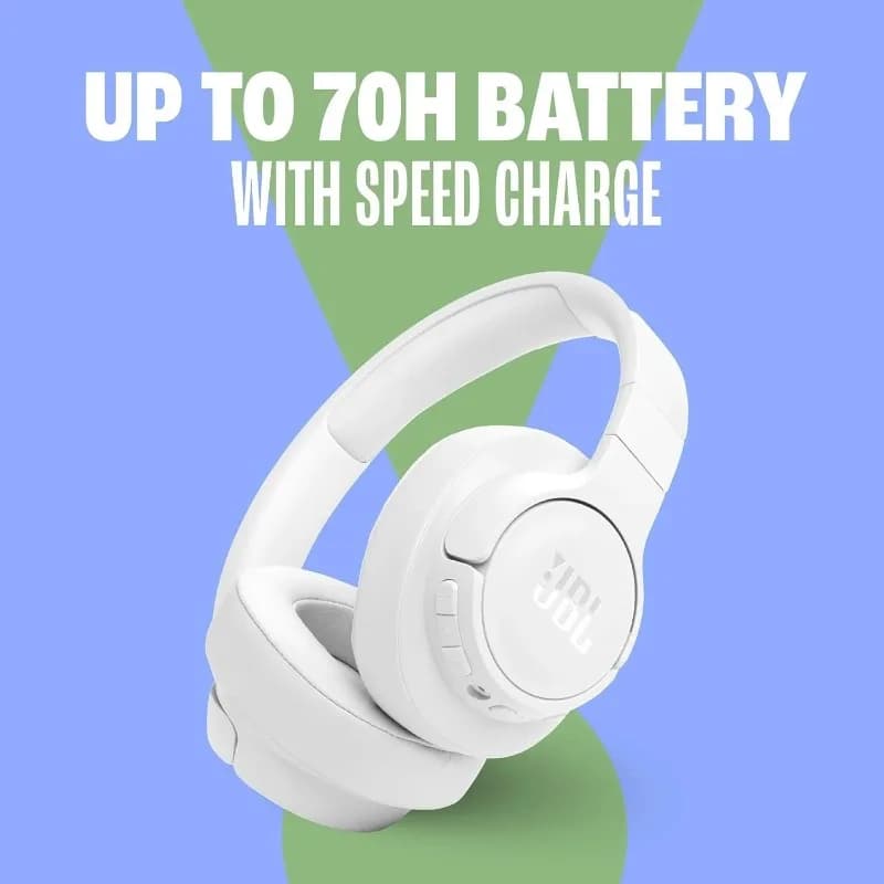 سماعات رأس لاسلكية أصلية JBL Tune 770NC، إلغاء ضوضاء تكيفي، محيط ذكي، بلوتوث 5.3، شحن سريع أصلي وشائع - 5