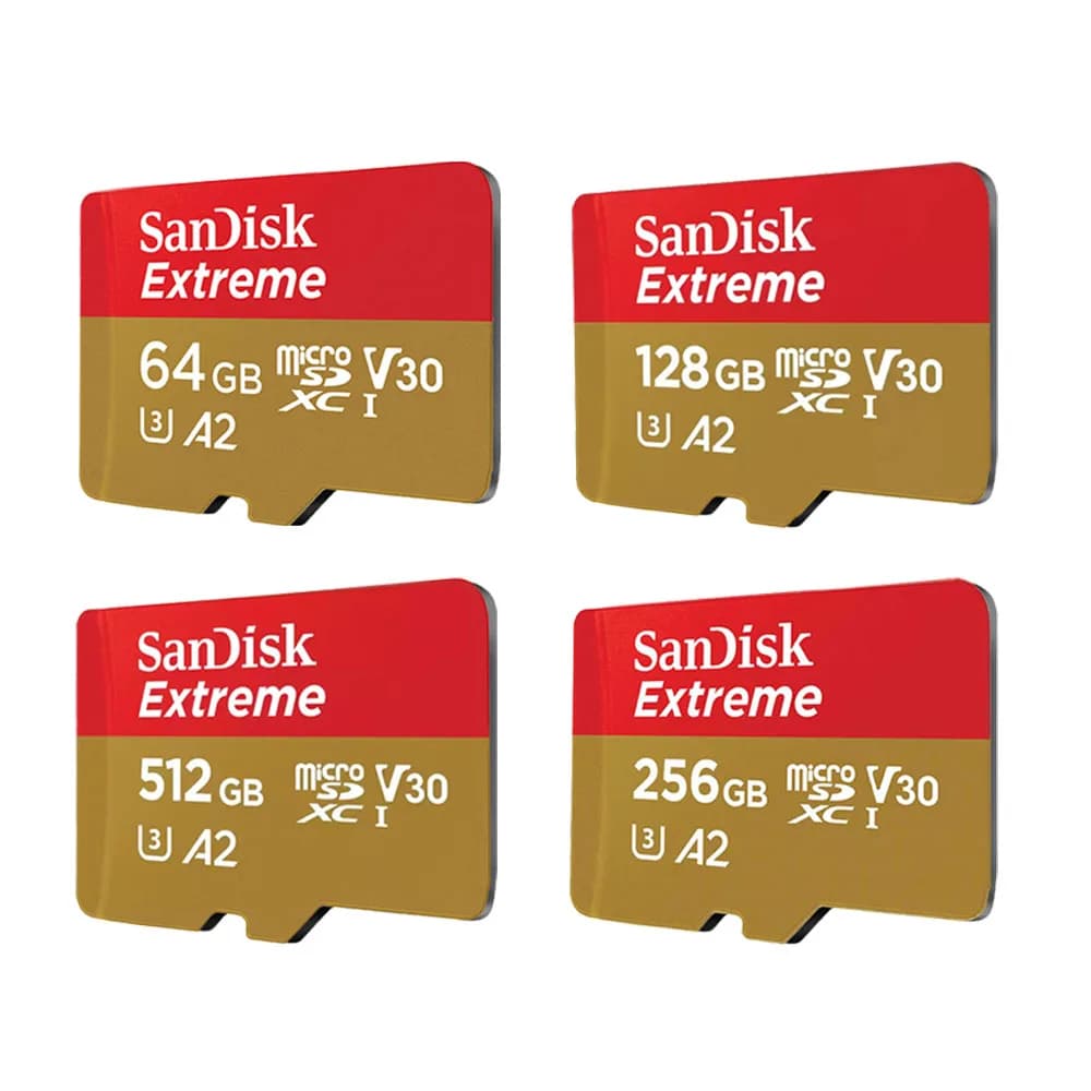 بطاقات SanDisk Extreme microSDHC microSDXC UHS-I، فيديو 4K UHD وفيديو Full HD، فئة سرعة UHS 3 (U3) وفئة سرعة الفيديو 30 (V30)