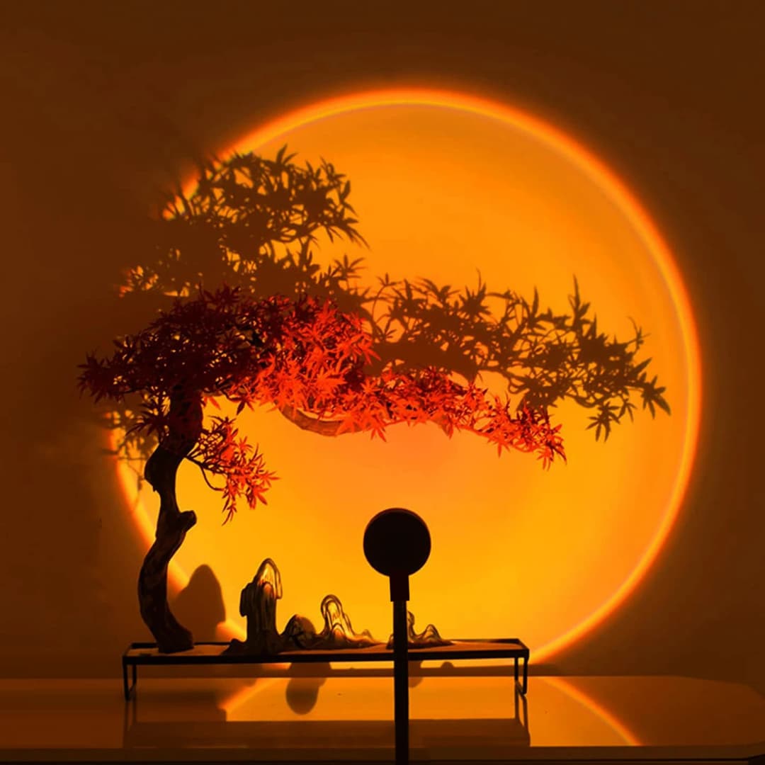 Portable USB Sunset Ambient Light, Dormitory Desktop Lighting Fixture, Plug and Play for a Healing Sunset Moment