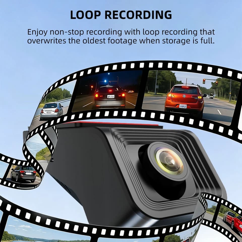 كاميرا لوحة قيادة أمامية بدقة 4K و2K مع واي فاي، كاميرا سيارة مخفية، تحكم عبر التطبيق، رؤية ليلية فائقة، مستشعر G، وضع وقوف السيارات لمدة 24 ساعة، تسجيل حلقي - 6