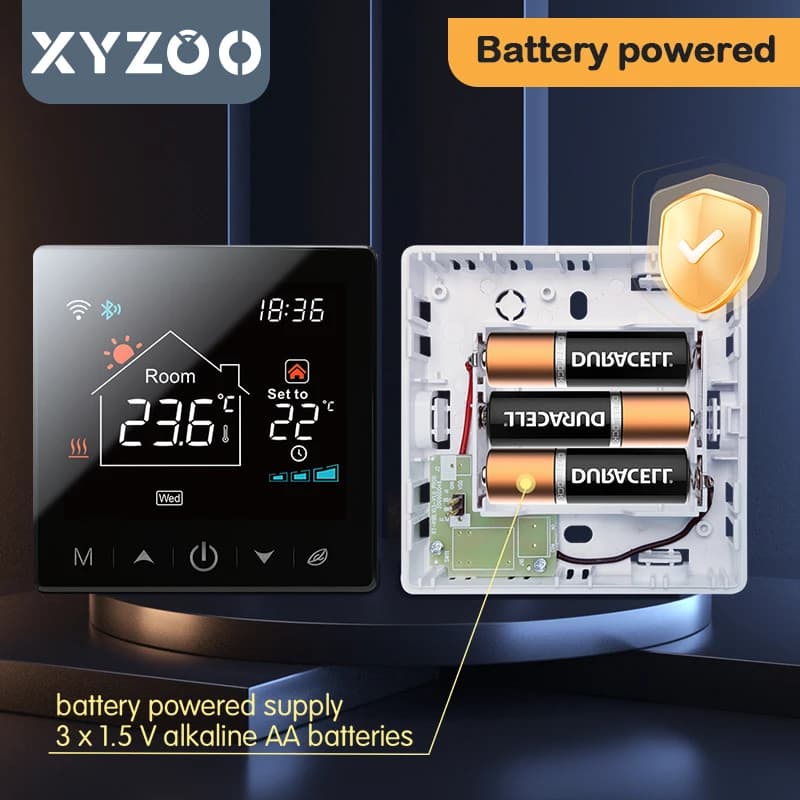 واي فاي تيا ترموستات لاسلكي لغلاية الغاز RF433 تدفئة أرضية جهاز التحكم في درجة حرارة المنزل الذكي والمستقبل أليكسا جوجل أليس - 5