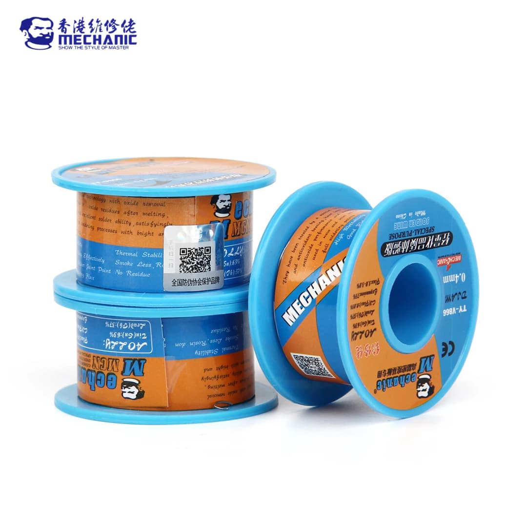 MECHANIC TY-V866 40g Mild Rosin Core 183℃ Melting Point 0.2-0.8mm High Purity Environmental Solder Wire Welding Flux Iron Cable - 6