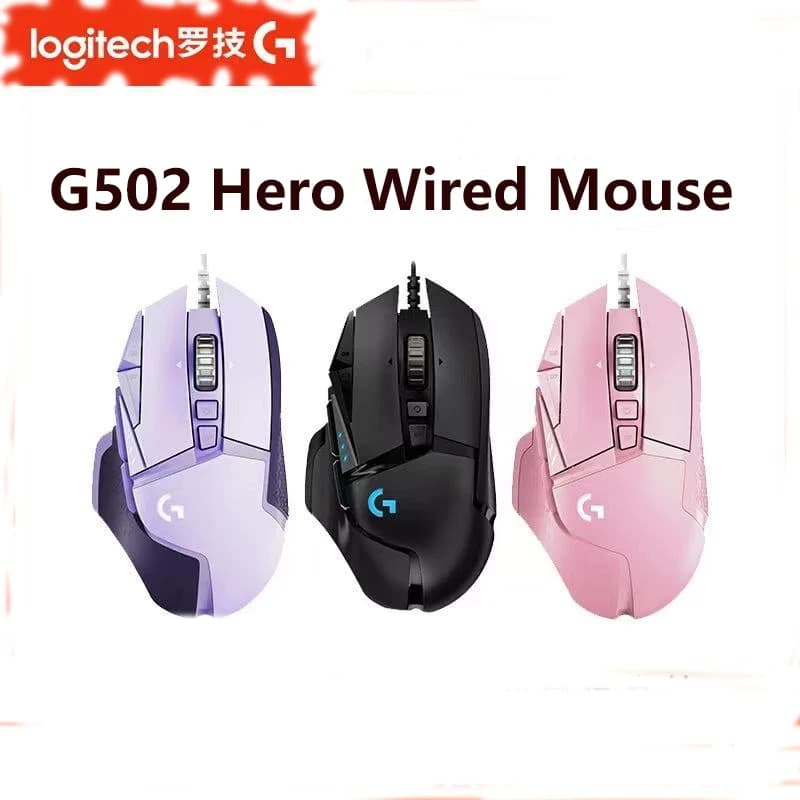 ماوس الألعاب الأصلي لوجيتك G502 HERO RGB، تنافسي FPS Battle Royale، هدية للصديق/الرجال، 11 زر قابل للبرمجة