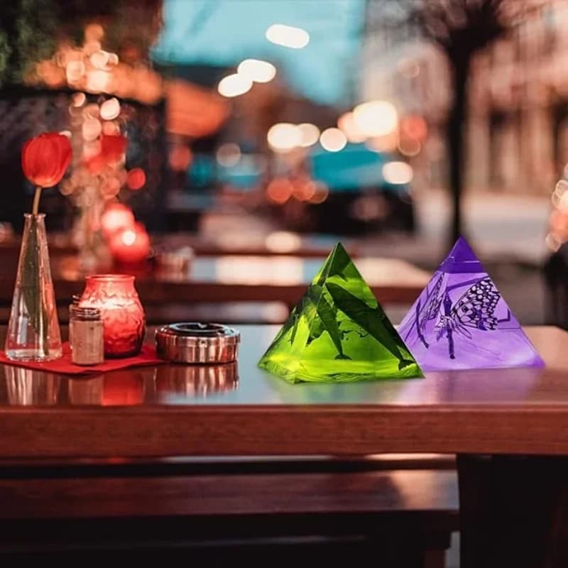 قوالب الراتنج الهرم سيليكون ثلاثية الأبعاد ، مجموعة قوالب إيبوكسي الهرم قالب السيليكون الهرم لقوالب صب الايبوكسي الراتنج الحلي Mo - 4