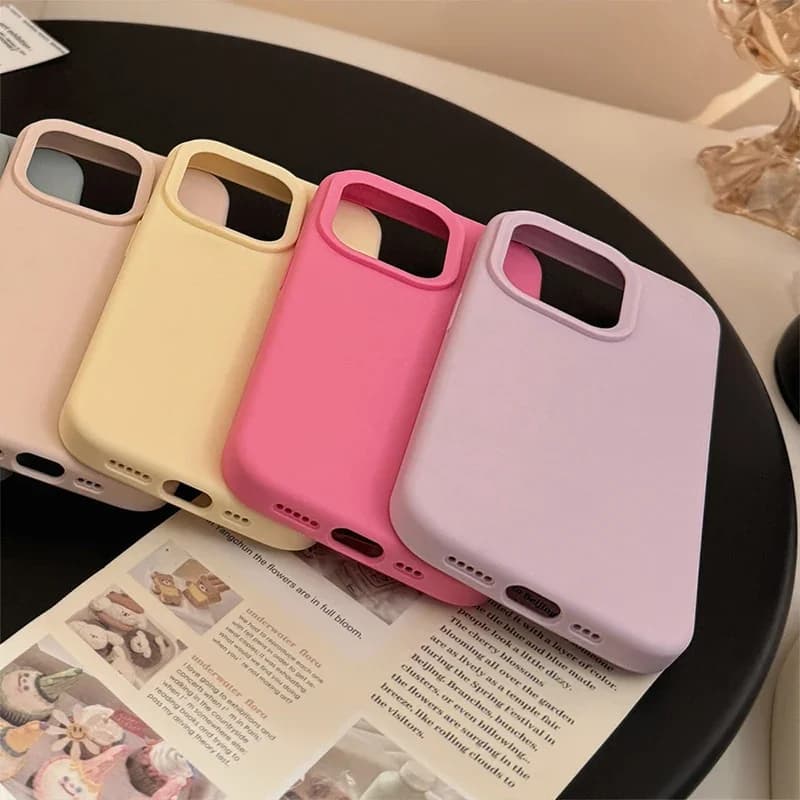 Dopamine-Inspired Silicone Solid Color Simple Fashion Phone Case for iPhone 17 Pro 16 Plus 16 Pro Max 15 14 13 12 11 Back Cover - 4