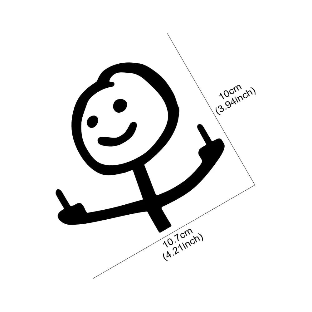 الإبداعية FK مضحك ملصق للسيارات الشاحنات نافذة الزجاج الأمامي الوفير منتصب الاصبع الأوسط ديكور ملصقات الجسم الإبداعية مقاوم للماء - 6