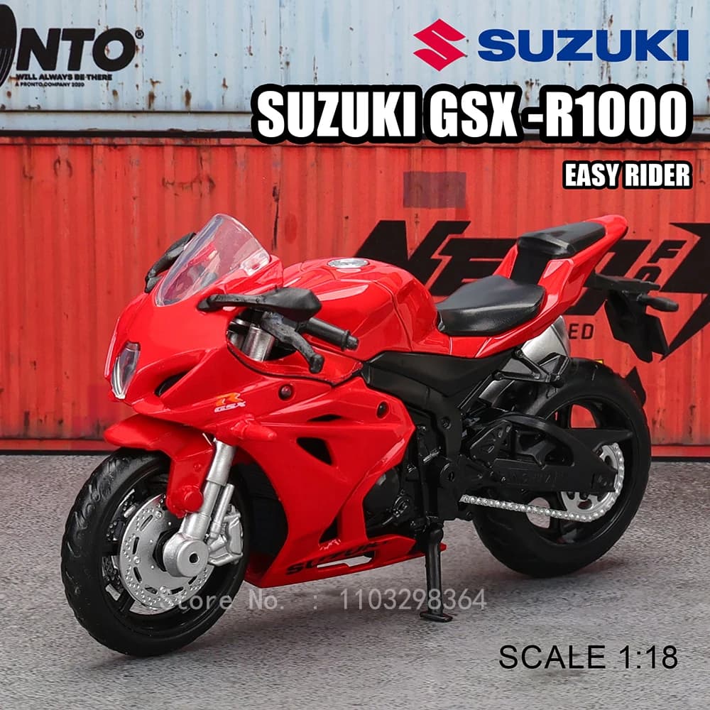 نموذج دراجة نارية كلاسيكية MSZ 1:18 Suzuki GSX-R1000 YAMAHA YZF-R1 هدية لعبة من سبائك الزنك - 3