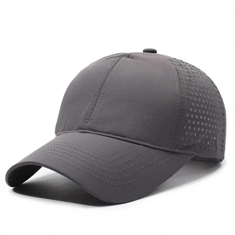 New Summer Lightweight Perforated Breathable Quick-Dry Adjustable Baseball Cap, Unisex for Hiking and Sun Protection - 5