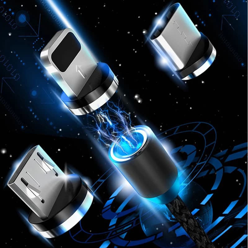 مقبس مغناطيسي صغير مناسب لـ USB/Type C/آيفون محول شحن سريع أندرويد كابل شحن USB