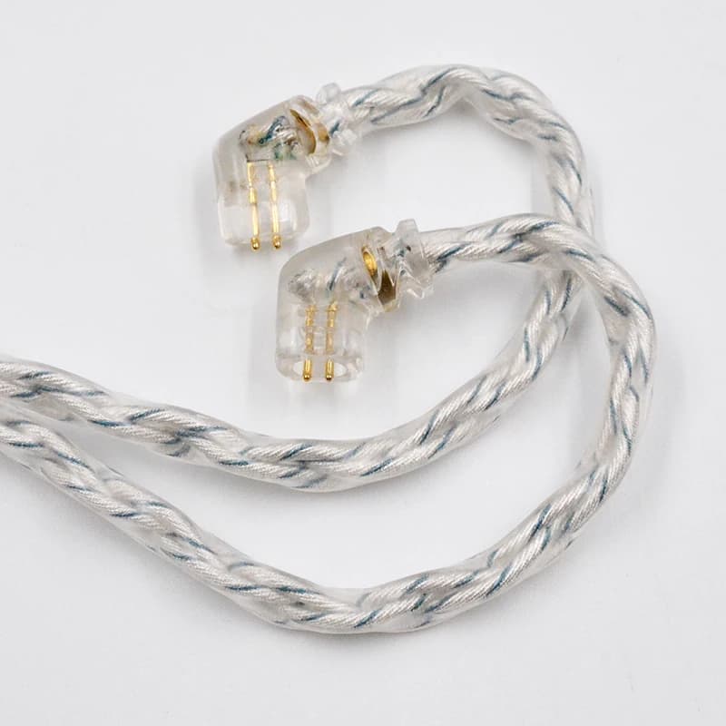 كابل سماعات KZ 8 نواة فضي أزرق هجين 784 نواة مطلي بالفضة كابل ترقية 2Pin 3.5mm قابس سلك سماعة KZ ZSXPRO ZS10PRO - 3