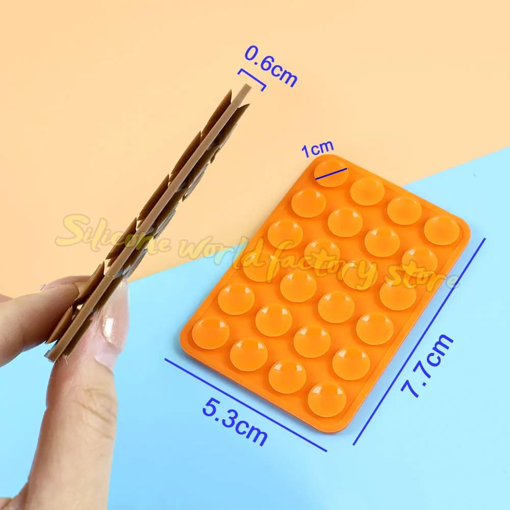 حامل هاتف سيليكون مزدوج الوجهين حامل هاتف متعدد الوظائف غطاء هاتف مضاد للانزلاق ملصقات خلفية حصيرة حامل حائط - 6