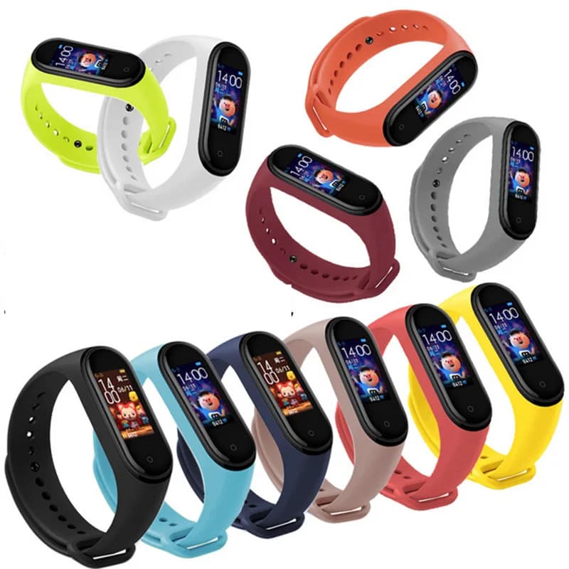 سوار سيليكون لساعة Xiaomi Mi Band 4, 5, 6, 7، ساعة رياضية، سوار للساعة الذكية