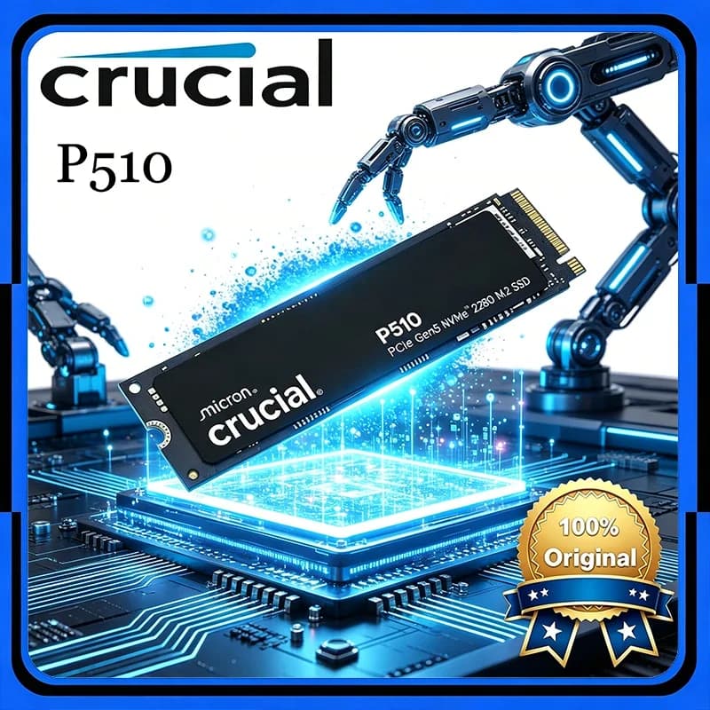 قرص صلب داخلي Crucial P510 SSD بسعة 1 تيرا بايت و2 تيرا بايت Gen5 NVMe، PCIe 5.0 M.2 2280، متوافق مع أجهزة الكمبيوتر المحمولة والمكتبية - 2