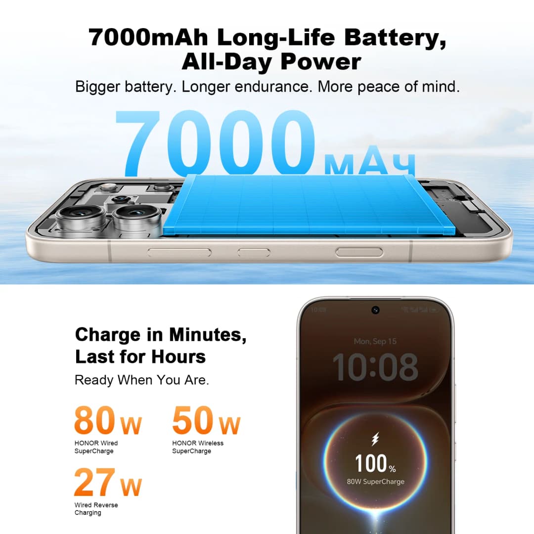 Global Version HONOR 600 Pro 5G Smartphone Snapdragon 8 Elite 200MP AI Camera 6.57" AMOLED Display 7000mAh 80W SuperCharge - 6