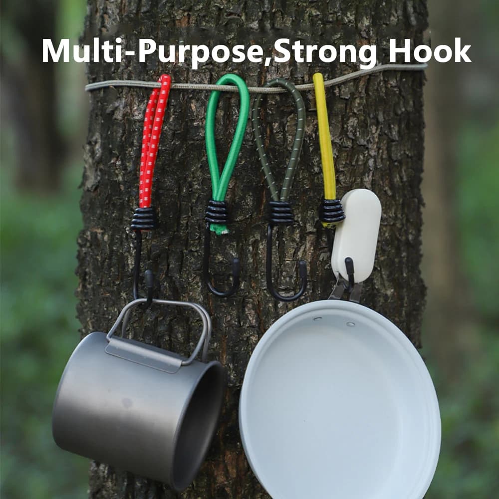 5/10 قطع خطاف حبل مرن قوي للخيمة الخارجية خطاف حبل مرن متعدد الوظائف مقاوم للرياح خطاف خيمة ثابت خطاف حبل مرن عالي الجودة - 4