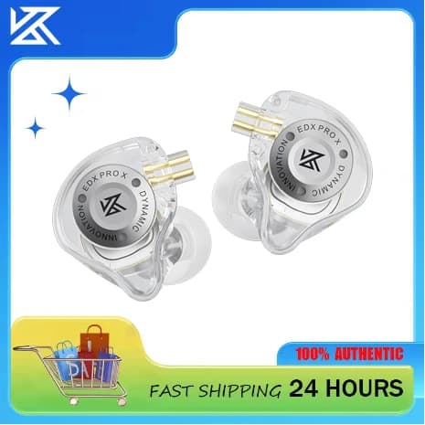 KZ EDX PRO X Metal Earphones Dynamic HiFi Deep Bass Sound Earbud Sport Music Noise Cancelling Headset
