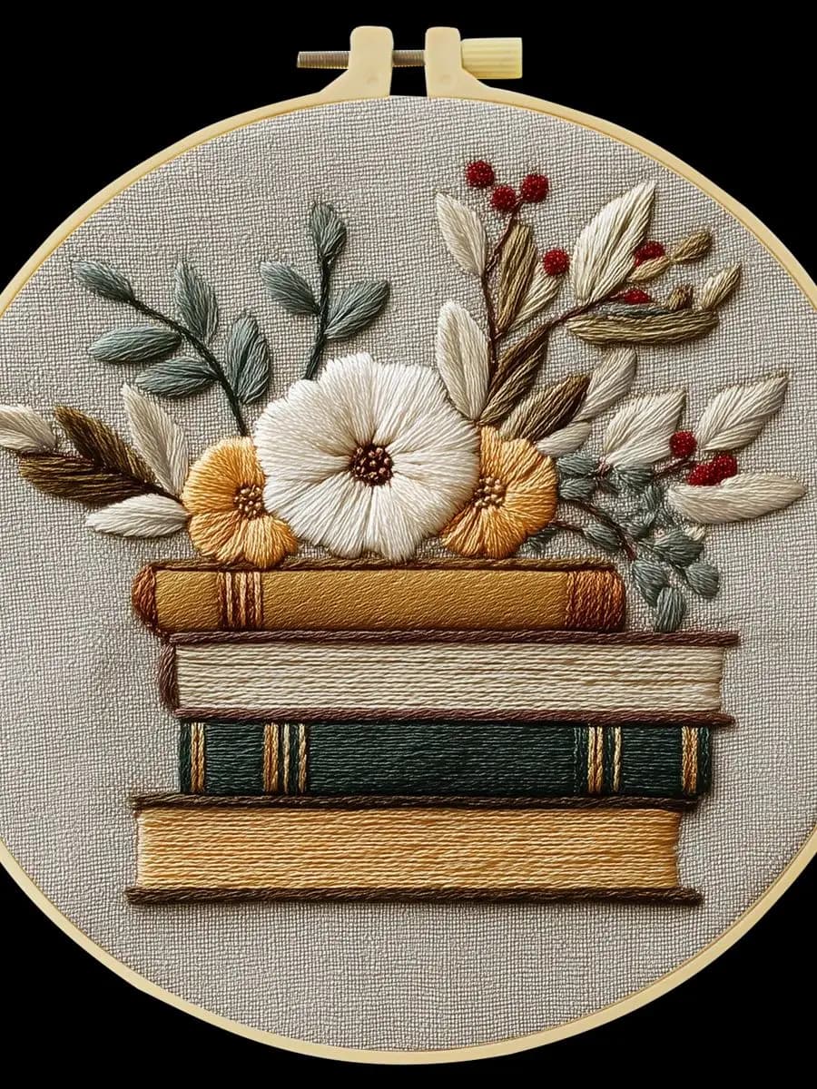 20X20CM/15X15CM 7.87/6.3inch Embroidery Starter Kit DIY kit Home Decor，Embroidery kit - 2