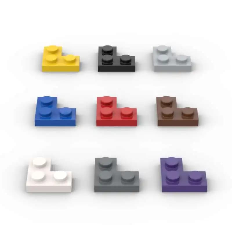 مجموعة مكعبات بناء MOC 10 قطع لوحة 2420 2x2 طوب زاوية لوح عالي التقنية جسيمات أفكار DIY هدايا أعياد ميلاد الأطفال