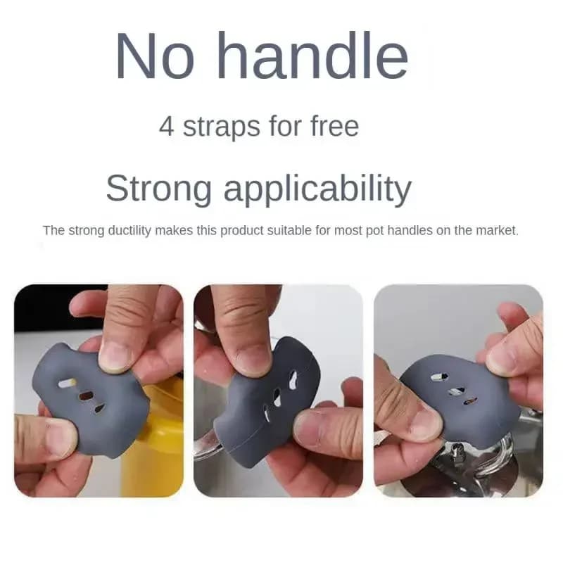 2/8 قطع غطاء مقبض المقلاة من السيليكون أغطية عزل حراري مشبك أذن القدر حامل مقبض المقلاة غير قابل للانزلاق لأدوات المطبخ - 5