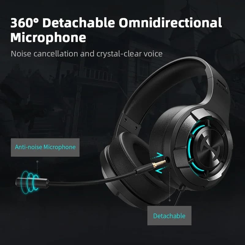 سماعات رأس هيكات من إديفاير G30 II للألعاب 7.1 صوت محيطي USB سلكية مع ميكروفون للكمبيوتر PS4 PS5 اكس بوكس - 4