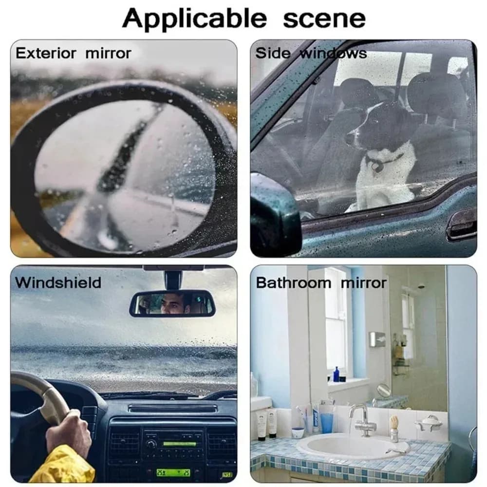 Car Rearview Mirror Protective Film Anti Fog Membrane Anti-Glare Waterproof Rainproof Car Sticker Clear Film - 4