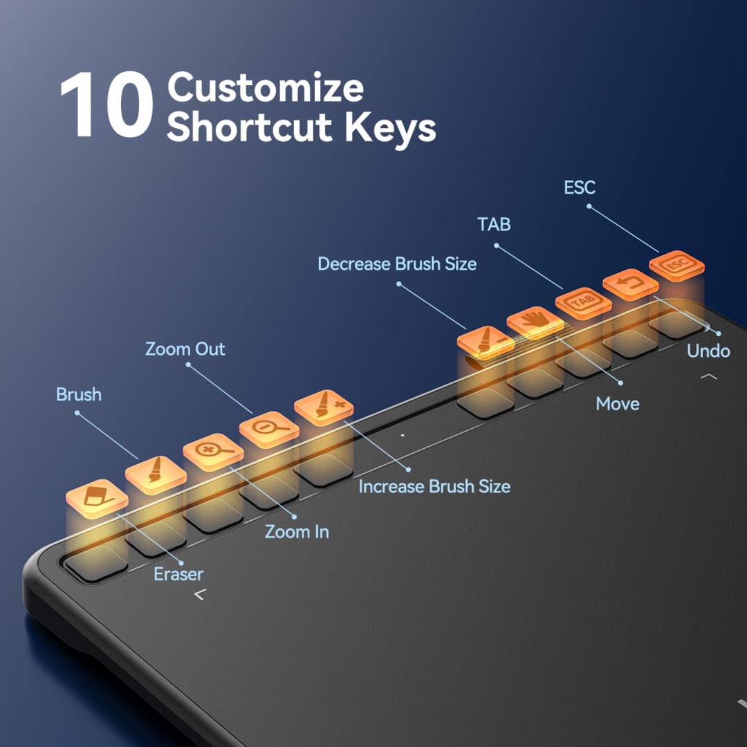 جهاز لوحي للرسم 6 بوصة، لوحة أقلام رقمية متوافقة مع أندرويد وويندوز وماك، مثالية للابتوب - 2