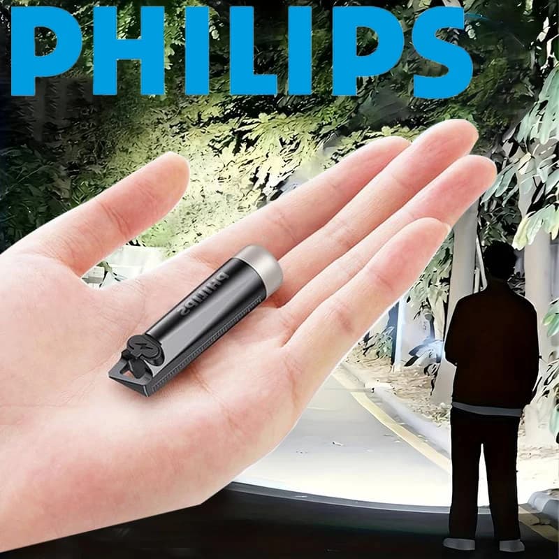 Philips كشاف SFL1121 EDC جديد 2025 قابل لإعادة الشحن LED صغير سلسلة المفاتيح للتخييم والمشي لمسافات طويلة والدفاع عن النفس محمول - 2