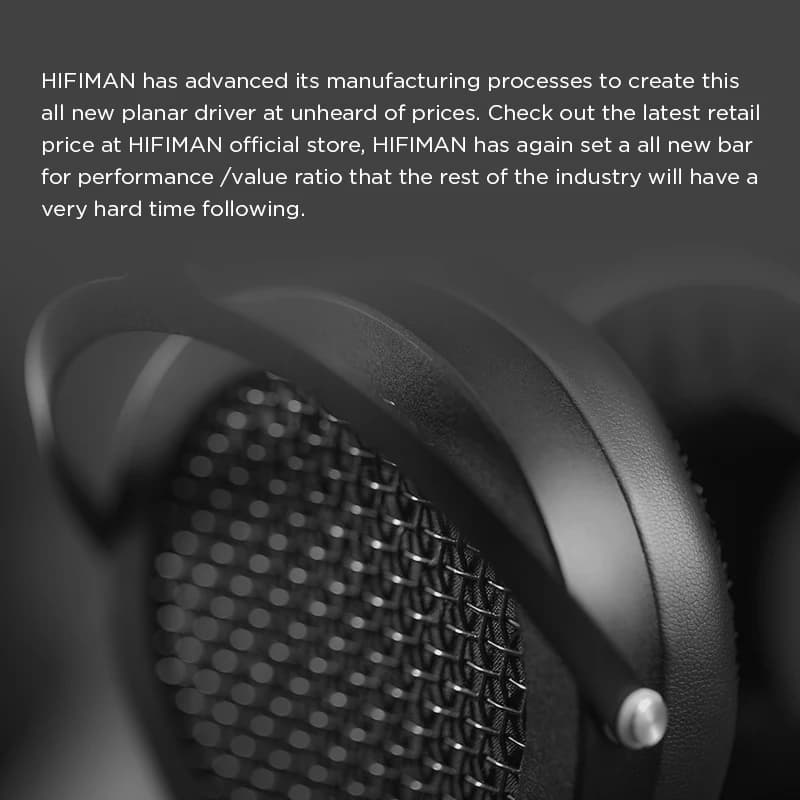 سماعات HIFIMAN SUNDARA فوق الأذن، كاملة الحجم، مغناطيسية مسطحة (أسود) مع تصميم عالي الدقة وغلاف معدني - 3