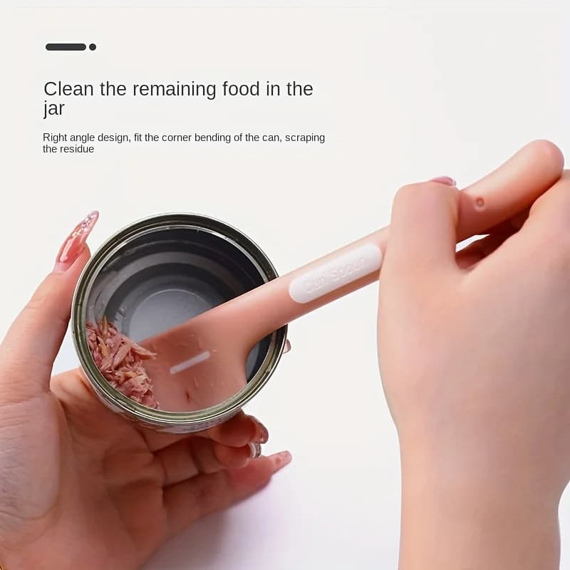 قطعة واحدة من ملعقة القطط المعلبة، طعام مبلل للكلاب، خلط تغذية الحيوانات الأليفة، ملعقة قطط بمقبض طويل، فتحة معلبة، ملعقة معلبة للحيوانات الأليفة