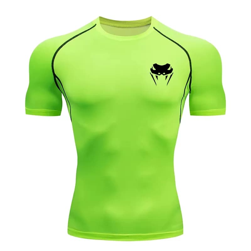 Men Compression Shirt Short Long Sleeve Quick Dry | All Season Workout Top for Gym Running Fitness UV Protection - 5