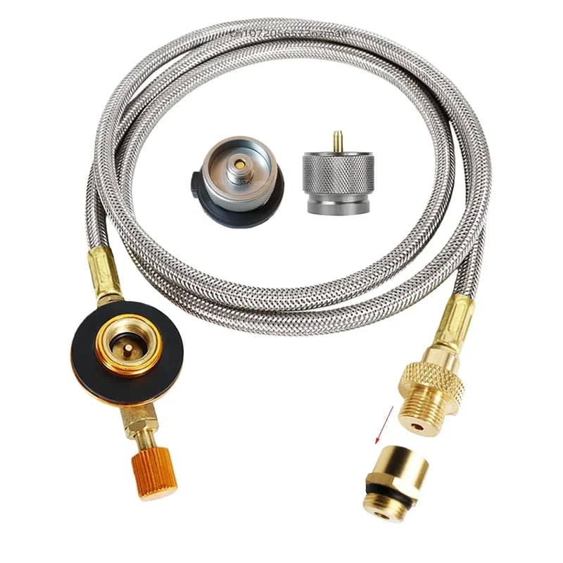 Outdoor Camping Gas Adapter Cassette Furnace Stove Conversion Head  Butane Gas Cylinder Adapter Extension Tube Connector