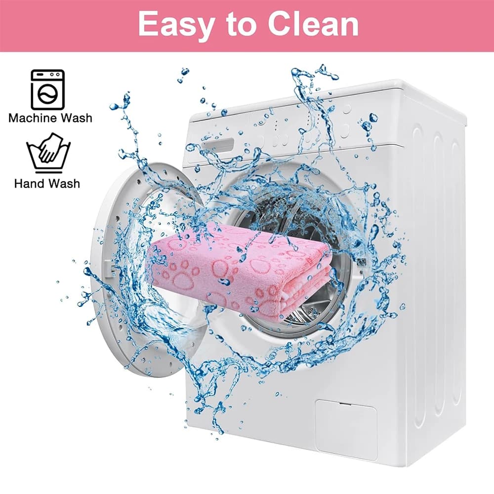 بطانية حيوانات أليفة ناعمة وذات جودة عالية، طباعة مخلب لطيفة، مناسبة للكلاب والقطط، دافئة ومريحة - 5