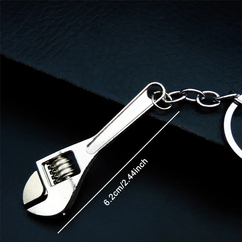 Mini Wrench Keychain Portable Car Metal Adjustable Universal Spanner For Bicycle Motorcycle Car Repairing Tools Men Special Gift - 4